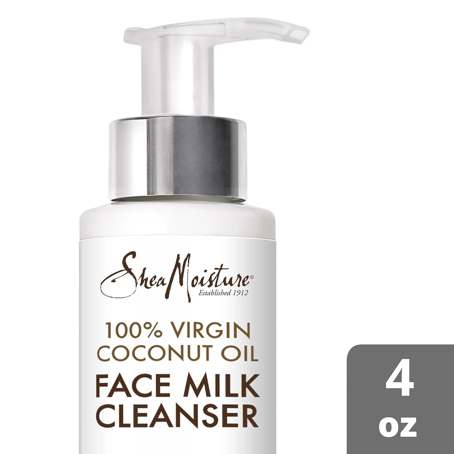 SheaMoisture 100 Virgin Coconut Oil Daily Hydration Face Milk Cleanser | 4 fl.oz